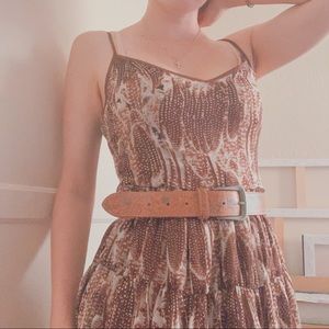 Brown feather dress
